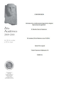 Lee más sobre el artículo AGENDA IBO – Conferencia de B. García Guerrero: «Introducción a la fenomenología de la religión» (Cistierna, 26-II-2010)