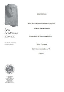 Lee más sobre el artículo AGENDA IBO – Conferencia de B. García Guerrero: «Hacia una comprensión del hecho religioso» (Cistierna, 26-III-2010)