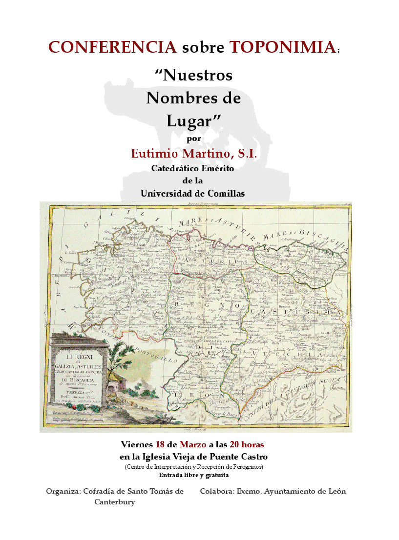 Conferencia de Eutimio Martino en Puente Castro: «Nuestros nombres de lugar». (Puente Castro, 18-III-2011)