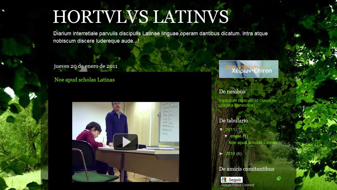 Blogs del área de latín del IBO: «Hortulus Latinus» y «Latinitas uiua apud Institutum Biblicum»