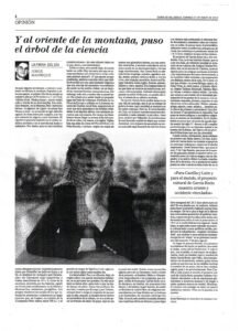 Lee más sobre el artículo Y al oriente de la montaña, puso el árbol de la ciencia – Artículo sobre el IBO de Jorge Manrique