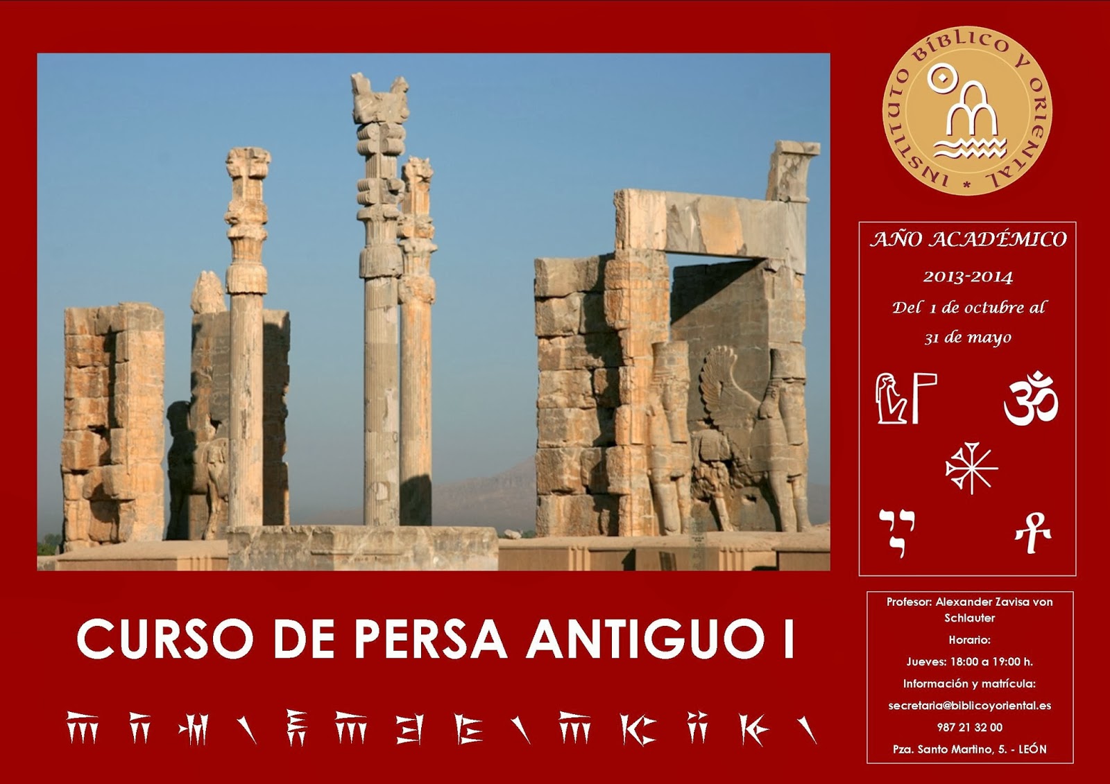 Curso de Persa Antiguo – León, a partir del 3 de octubre