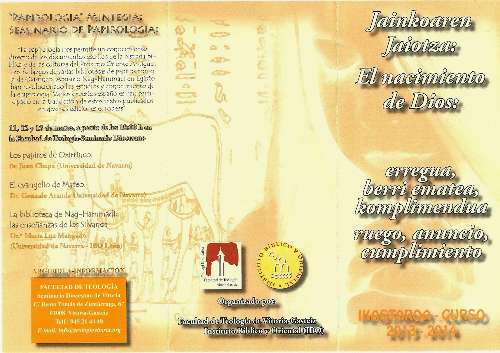 Programa de actividades del IBO en Vitoria – Gasteiz | Curso 2013-2014