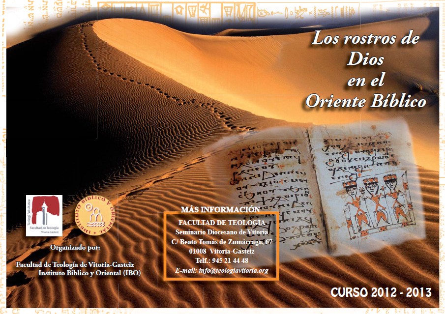 Actividades del IBO y de la Facultad de Teología de Vitoria-Gasteiz para el curso 2012-2013
