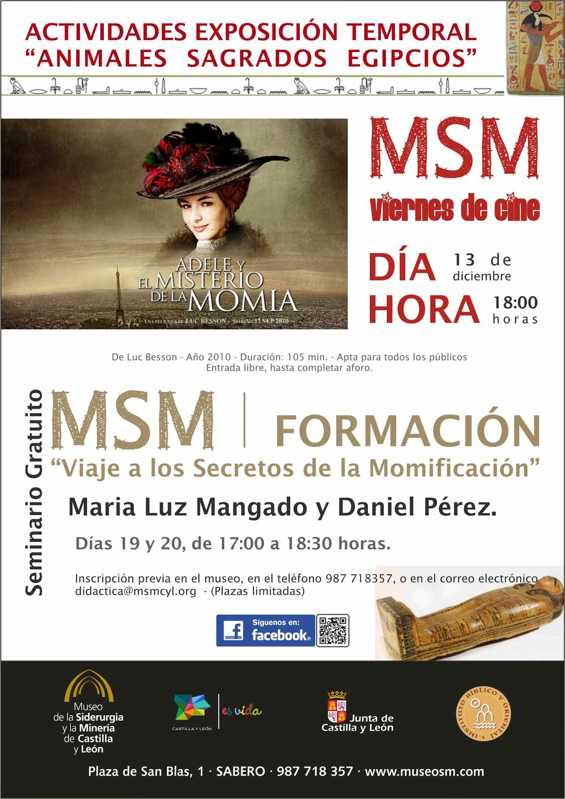 Seminario «Viaje a los secretos de la momificación» – Sabero (León), 19 y 20 de diciembre