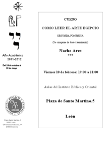 Lee más sobre el artículo Segunda sesión del Seminario de Nacho Ares «Cómo leer el arte egipcio: escultura» (León, 10-II-2012)