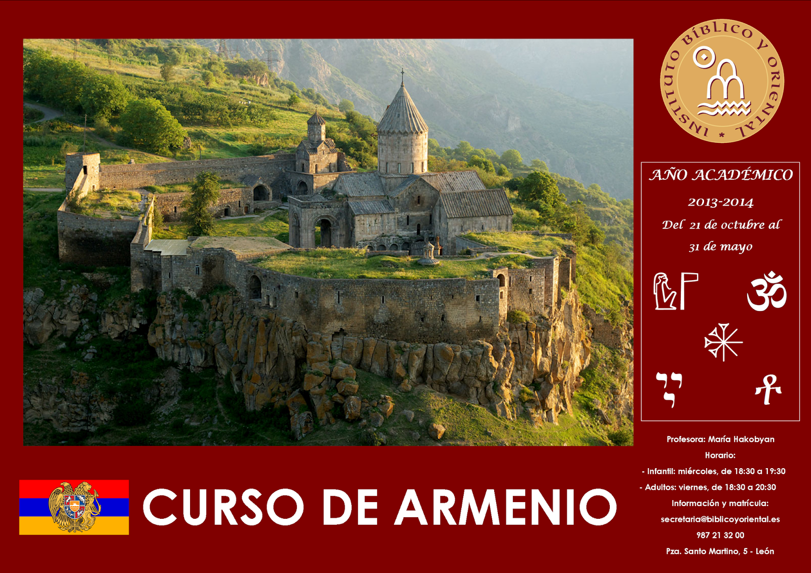 Curso de Armenio – León, a partir del 23 de octubre