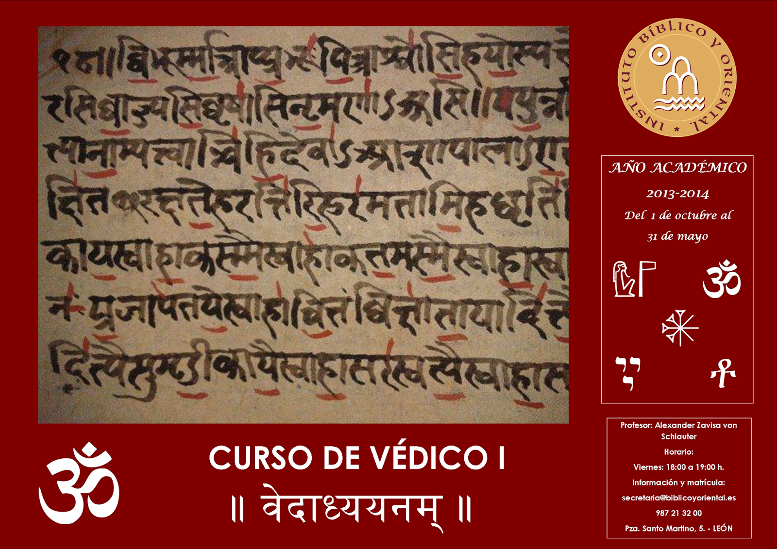 Curso de Védico I – León, a partir del 11 de octubre