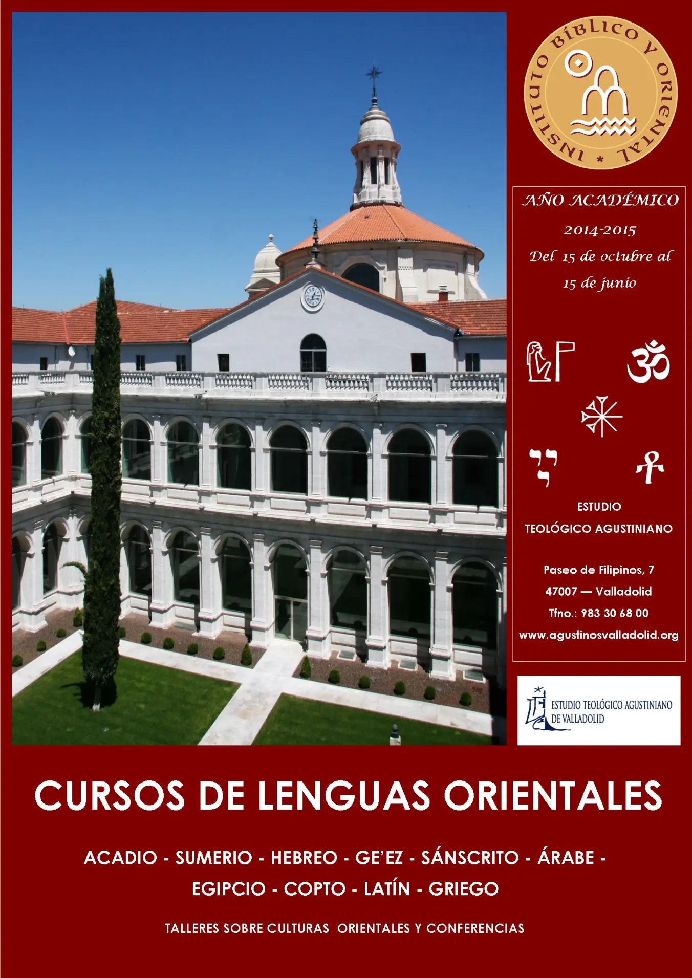 Actividades del Instituto Bíblico y Oriental en Valladolid – Curso 2014-2015
