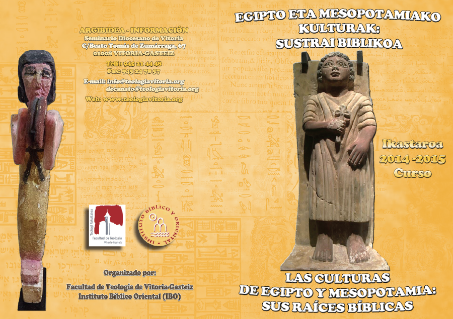 Actividades del Instituto Bíblico y Oriental en Vitoria – Gasteiz – Curso 2014-2015