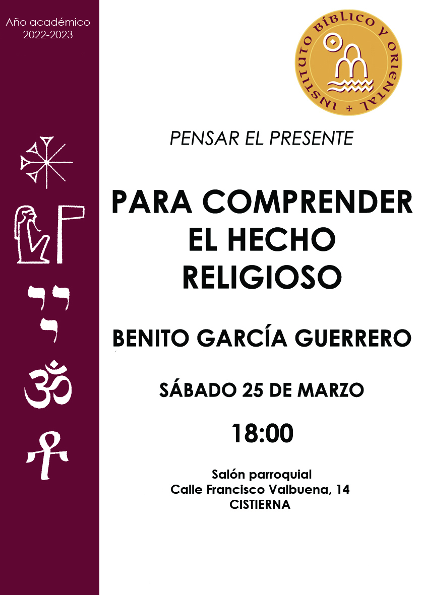 Conferencia de Benito García Guerrero, 25 de marzo